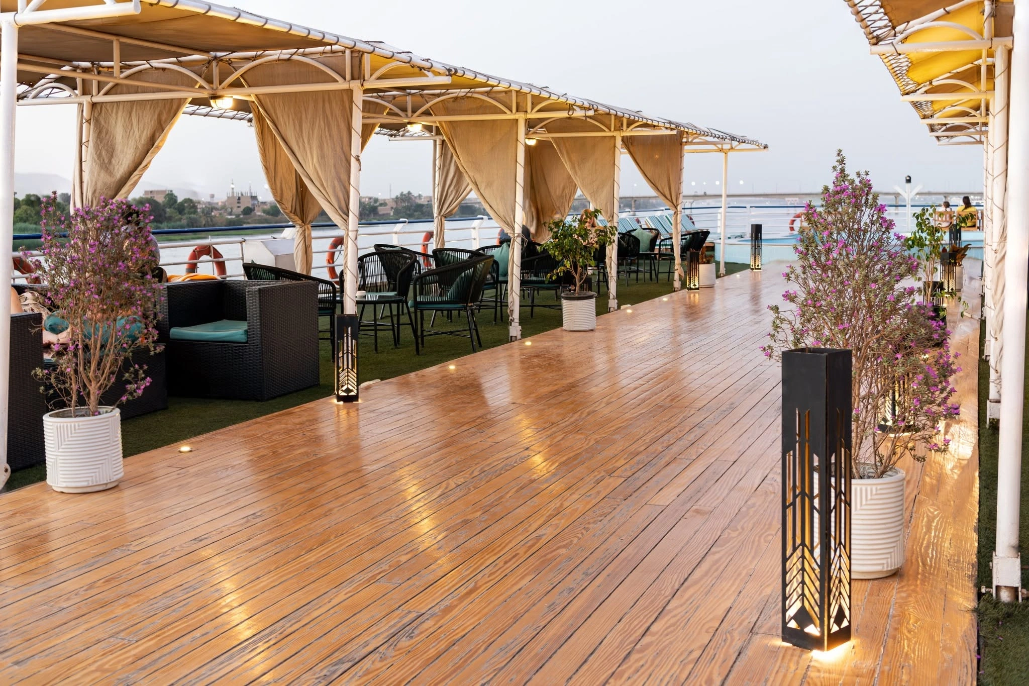Sun deck of the MS Nile Bride Nile Cruise Nile cruise
